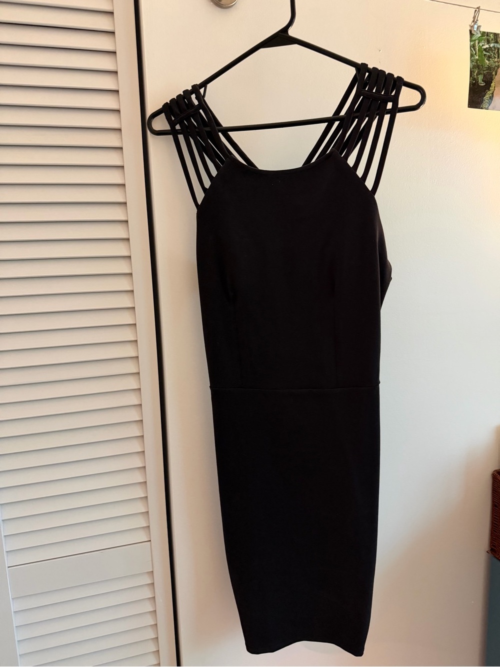 Black Strappy Shoulder Mini Dress